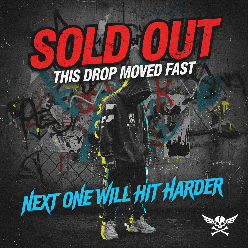 SOLD OUT   WE DON’T RUSH DROPS   QUALITY TAKES TIME